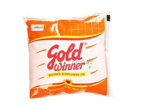 Gold Winner Refined Oil - Sunflower, 500 ml
