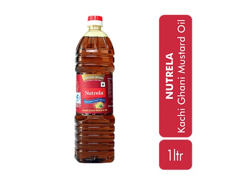Nutrela Kachi Ghani Mustard Oil, 1 L