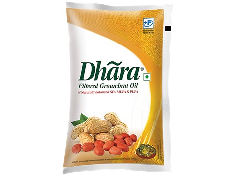 Dhara  Filtered Groundnut Oil, 1 L