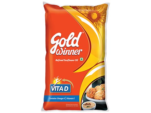 Gold Winner Refined Sunflower Oil, 1 L