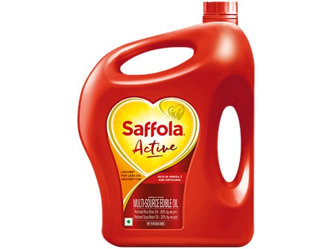 Saffola Active Rice Bran & Soya Bean Refined Oil, 4.25 kg