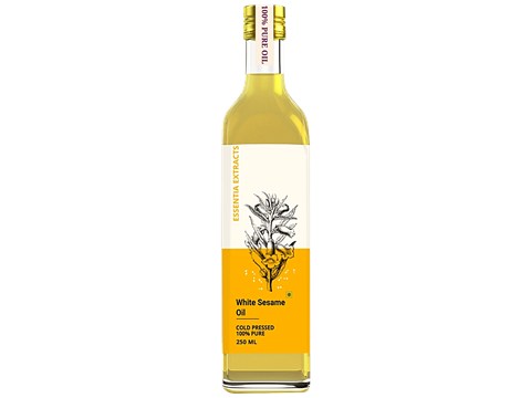 Essentia Extracts White Sesame Oil - Pure, Cold Pressed, 250 ml