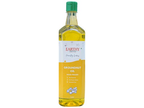 Earthy Origins Wood-Pressed Groundnut Oil, 1 L