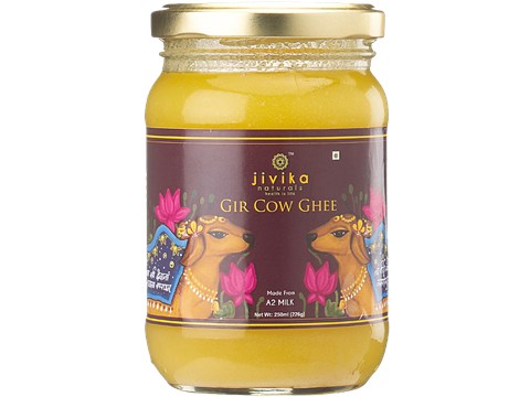 Jivika Naturals Vedic Hand Churned Bilona Gir Cow Ghee/Tuppa, 250 ml