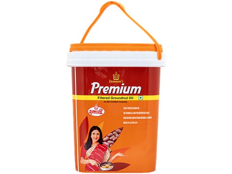 Dammani Premium Filtered Groundnut Oil, 13 kg
