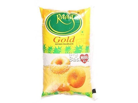 Raag Gold Refined Oil - Palmolein, 1 L