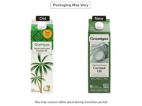Gramiyaa Coconut Oil - Wood Cold Pressed, 1 L