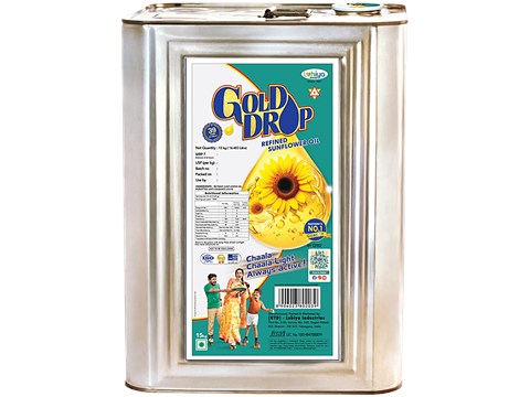 Gold Drop  Refined Sunflower Oil, 15 kg