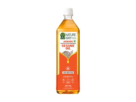 Nature Way Agmark Non-Refined Wood Cold Pressed Sesame Oil, 500 ml