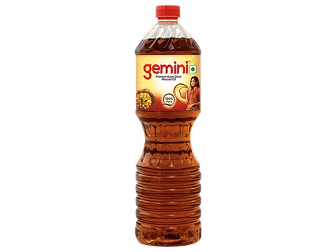 Gemini Premium Kachi Ghani Mustard Oil, 1 L