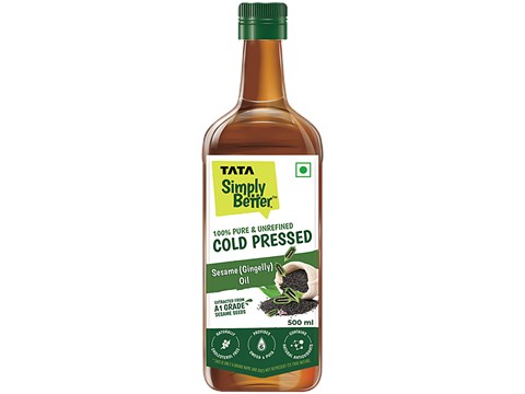 Tata Simply Better Pure & Unrefined Cold Pressed Sesame Oil, 500 ml