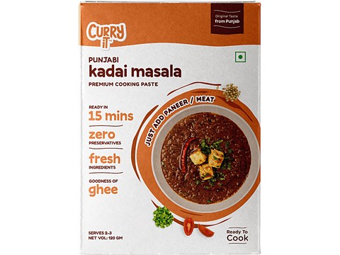 CURRYiT Punjabi Kadai Masala Cooking Paste, 120 g