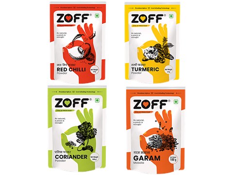 Zoff Starter Basic Spices Kit - Garam Masala, Chilli, Turmeric & Coriander Powder, 400 g