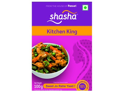 SHASHA Kitchen King Masala - Premium Quality, Aromatic Spice Blend, 100 g