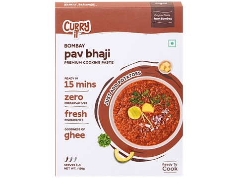 CURRYiT Bombay Pav Bhaji Cooking Paste, 120 g