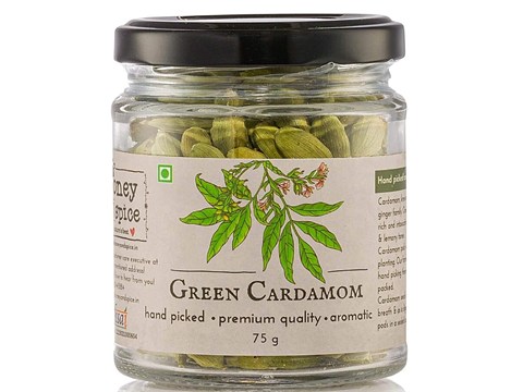 Honey and Spice Green Cardamom - Premium Quality, Rich In Aroma & Flavour, 75 g