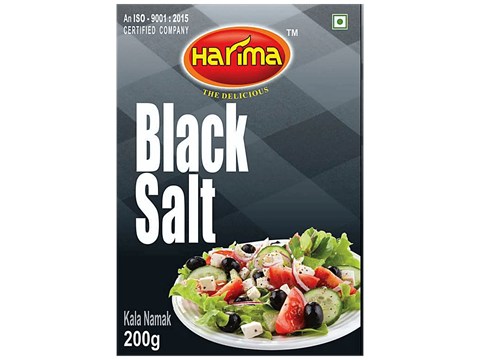 HARIMA  Black Salt/Kala Namak - Enhances Flavour, Used For Raita, Chaat, Salads, 200 g