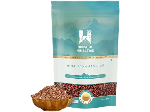 House of Himalayas  Himalayan Red Rice - Naturally Gluten Free Tandul, Single Origin, 500 g