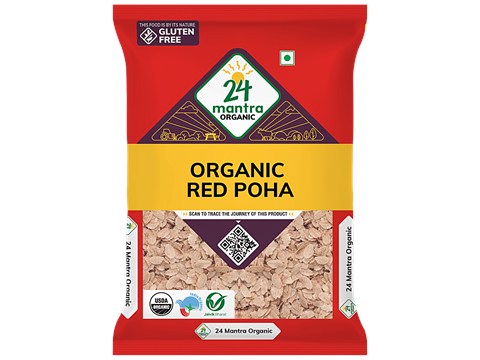 24 Mantra Organic Red Poha, 500 g