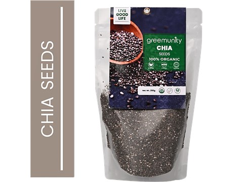 Greemunity Organic Chia Seeds, 250 g