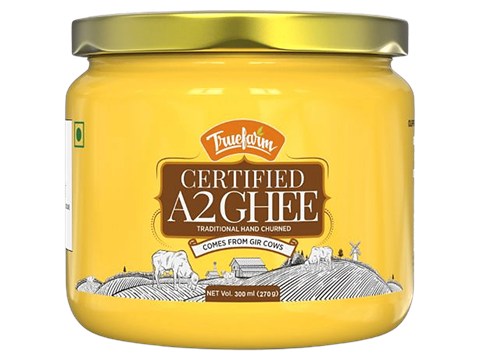 Truefarm Certified A2 Ghee - From Gir Cows, 300 ml