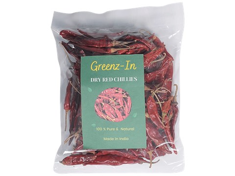 Greenz-In Dry Red Chillies - Pure, Natural, 200 g