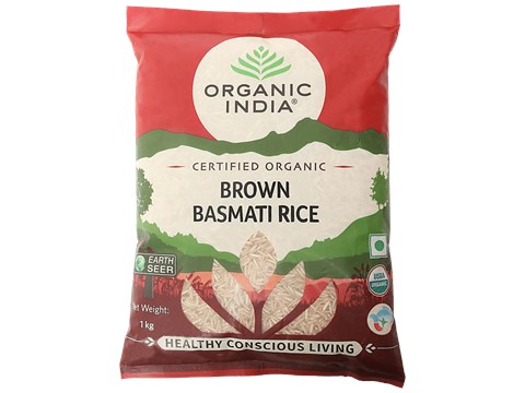 Organic India Brown Basmati Rice - Certified Organic, 1 kg