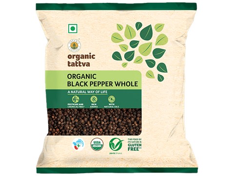 Organic Tattva Organic Black Pepper Whole, 100 g