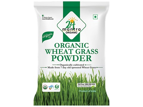 24 Mantra Organic Wheat Grass Powder, 100 g