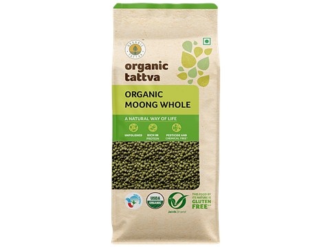 Organic Tattva Moong Dal/Hesaru Bele Whole, 1 kg