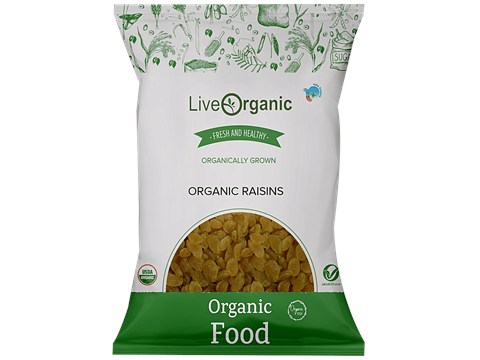 Live Organic Raisins - Natural, Fresh & Healthy, 100 g