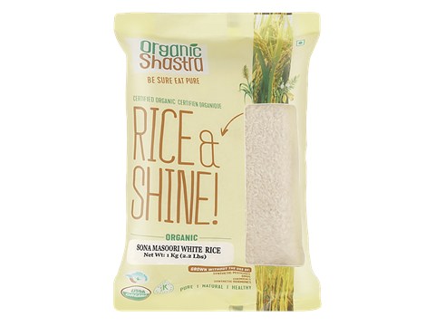 Organic Shastra Sona Masoori White Rice, 1 kg