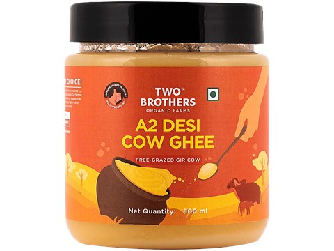 Two Brothers Organic Farms A2 Desi Cow Ghee, 500 ml