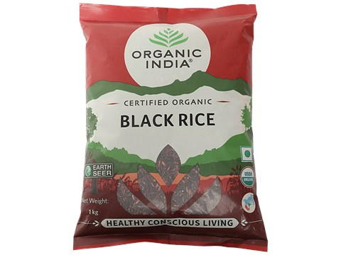 Organic India Black Rice - Certified Organic, 1 kg