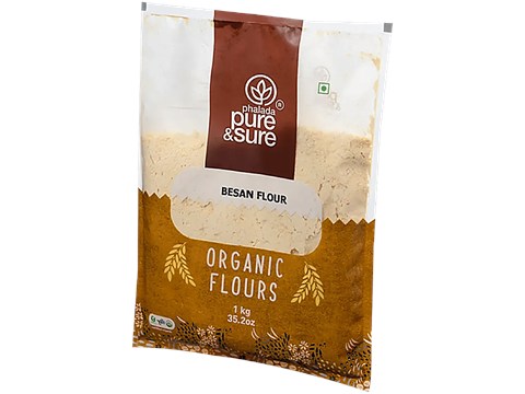 Phalada Pure & Sure Organic - Gram Flour (Besan/Kadale Hittu), 1 kg