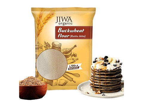 Jiwa Buckwheat Flour/Kuttu Atta - Natural & Gluten Free, 1 kg