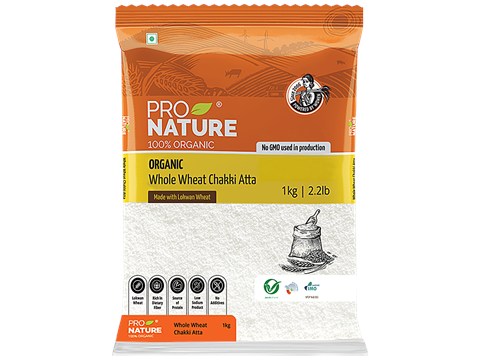 Pro Nature Organic Whole Wheat Atta, 1 kg
