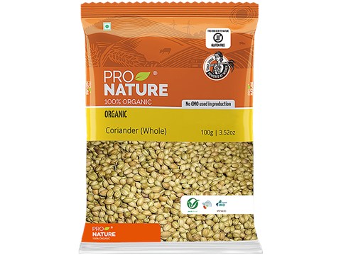 Pro Nature Organic Coriander (Whole), 100 g
