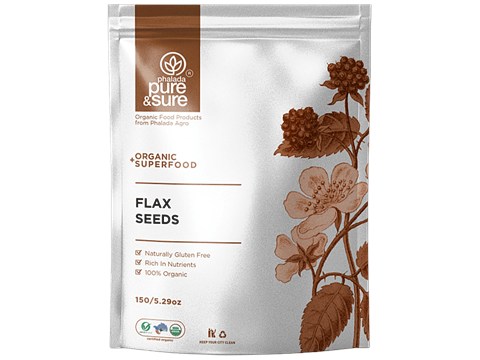 Phalada Pure & Sure Organic - Flax Seeds, 150 g