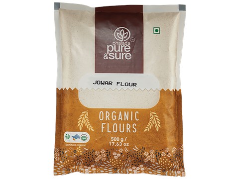 Phalada Pure & Sure Organic Jowar Flour - Fibre Rich, 500 g