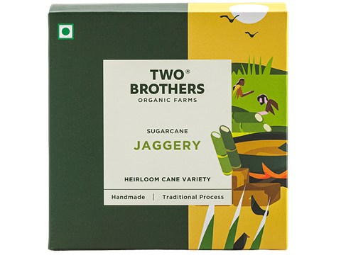 Two Brothers Organic Farms Jaggery Block - Handmade & Traditional Process, 900 g