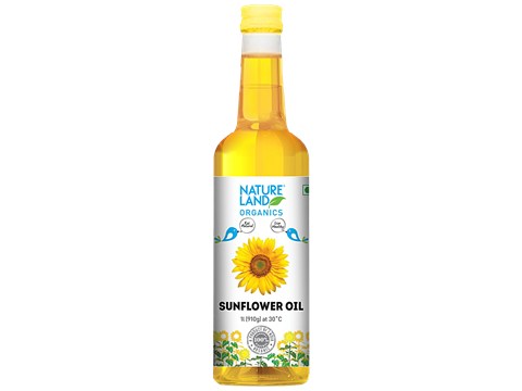 Natureland Organics Nature land Sunflower Oil, 1 L, 1 L
