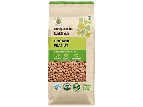 Organic Tattva Peanuts - Rich In Protein, Fat & Fibre, 1 kg