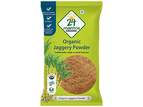 24 Mantra Organic Organic Jaggery/Bella Powder, 500 g