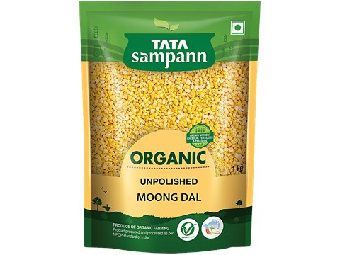Tata Sampann OrganicMoong Dal/Hesaru Bele, 1 kg
