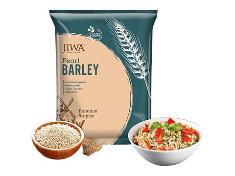 Jiwa Organic Pearl Barley - Natural, Wholegrain, 1 kg