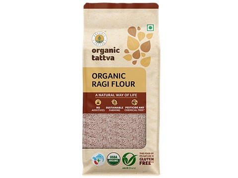 Organic Tattva Ragi Flour/Ragi Hittu, 500 g