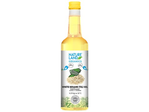 Natureland Organics White Sesame Oil, 1 L
