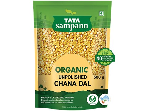 Tata Sampann OrganicUnpolished Chana Dal, 500 g