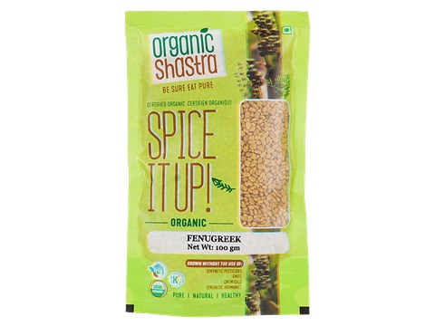 Organic Shastra Fenugreek/MethiSeeds, 100 g
